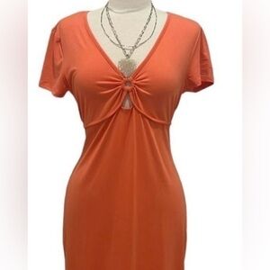 NWT- BEBE SUPER comfortable and super cute brand new with tags coral dress